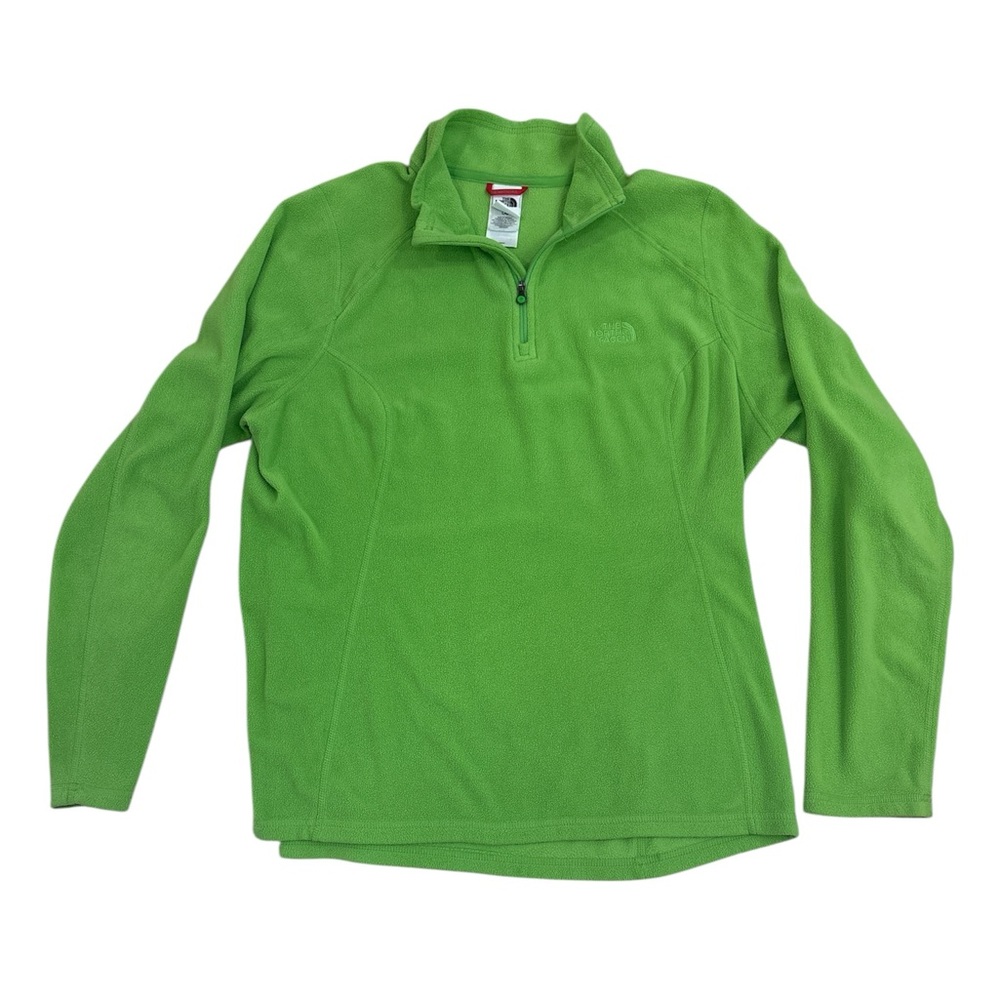The North Face Women's Lime Green Quarter-Zip Fleece Pullover